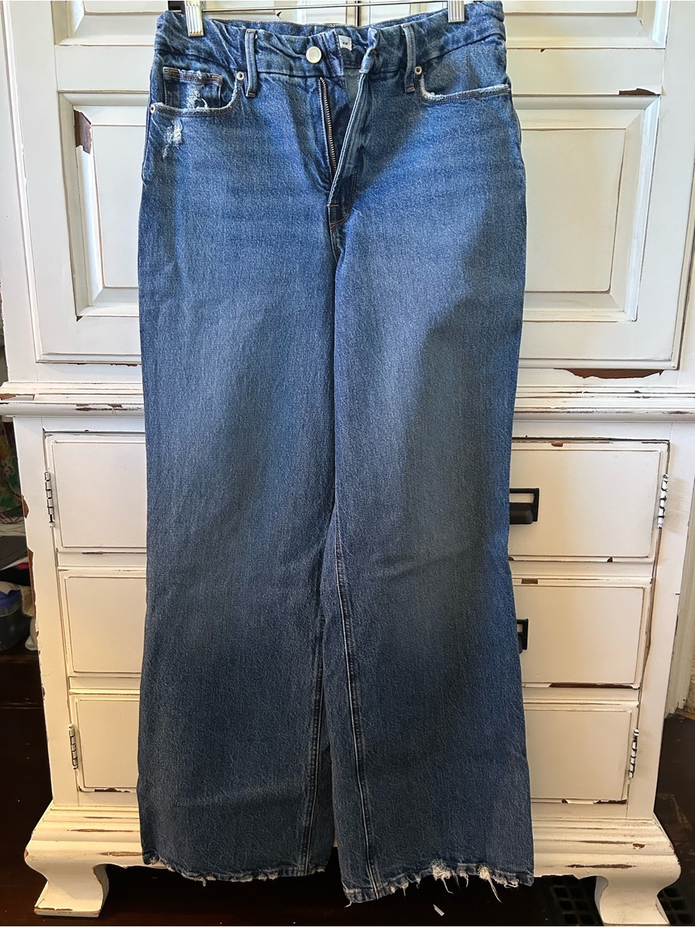 Good American Women’s Good Skate  Jeans in Blue Denim